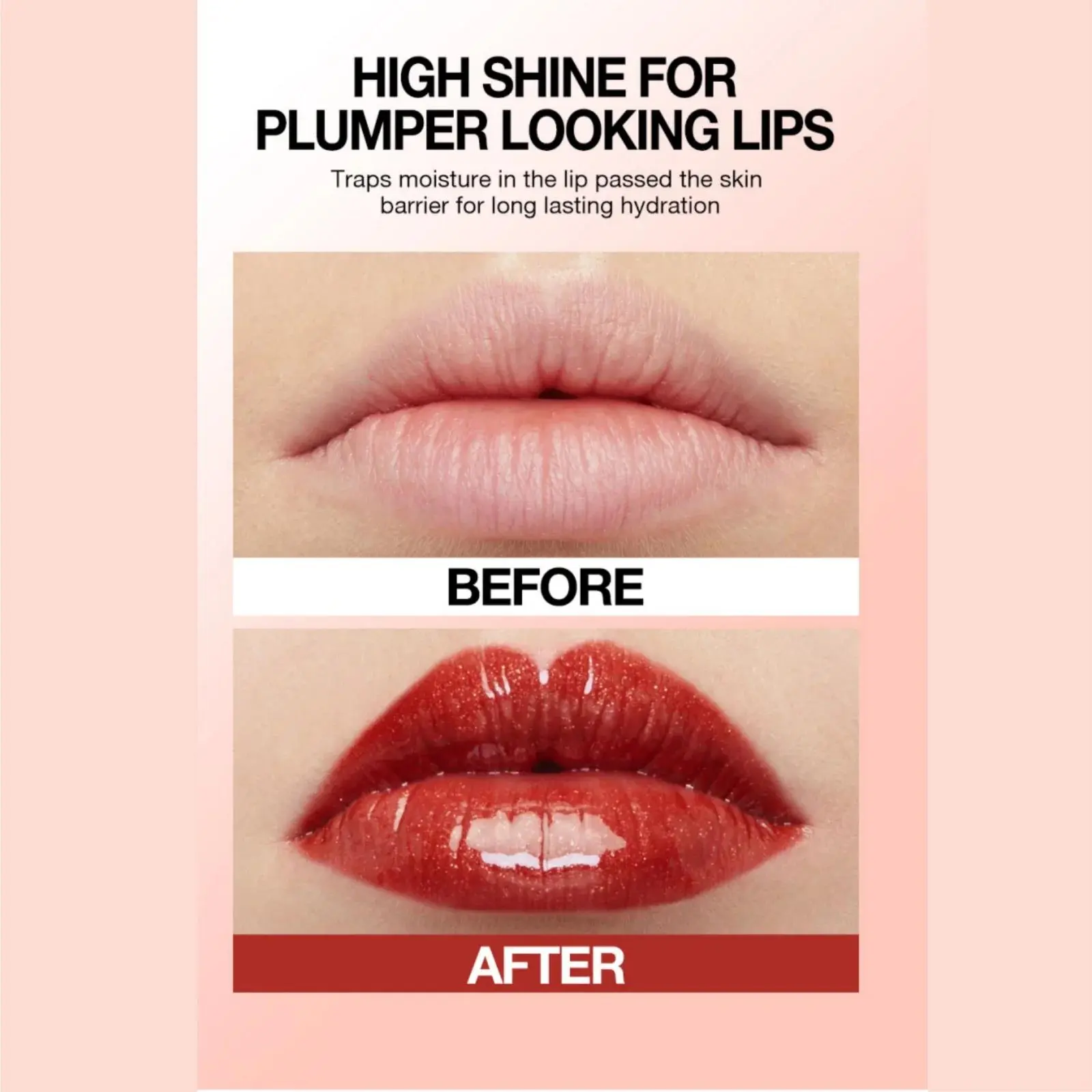 Natural Nude Lip Tint Long Lasting Lipstick Hyaluronic Acid Glitter Lip Gloss 8 Colors Moisturizing Non Stick Makeup