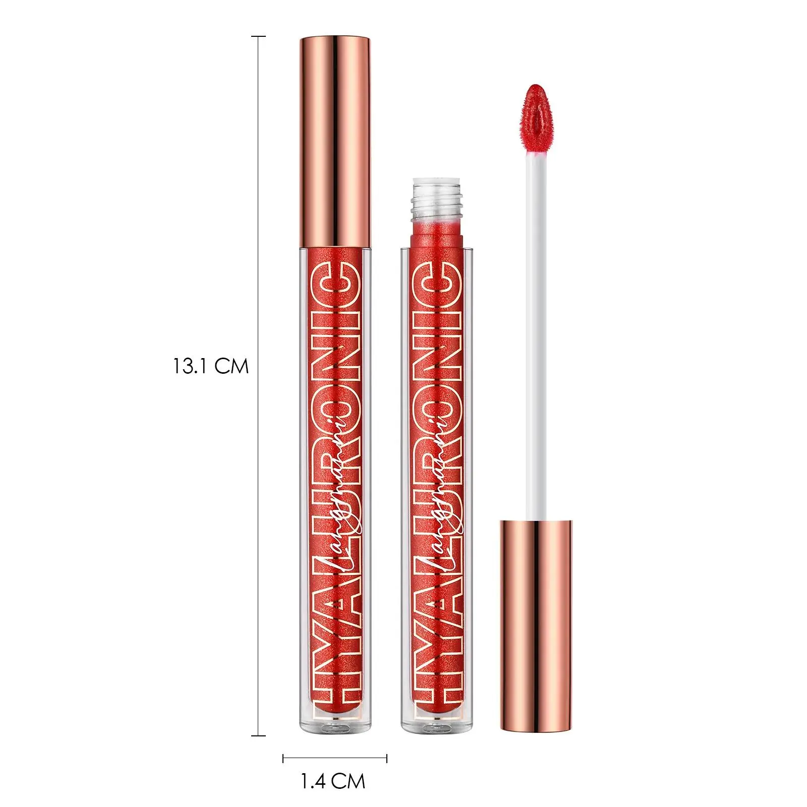 Natural Nude Lip Tint Long Lasting Lipstick Hyaluronic Acid Glitter Lip Gloss 8 Colors Moisturizing Non Stick Makeup