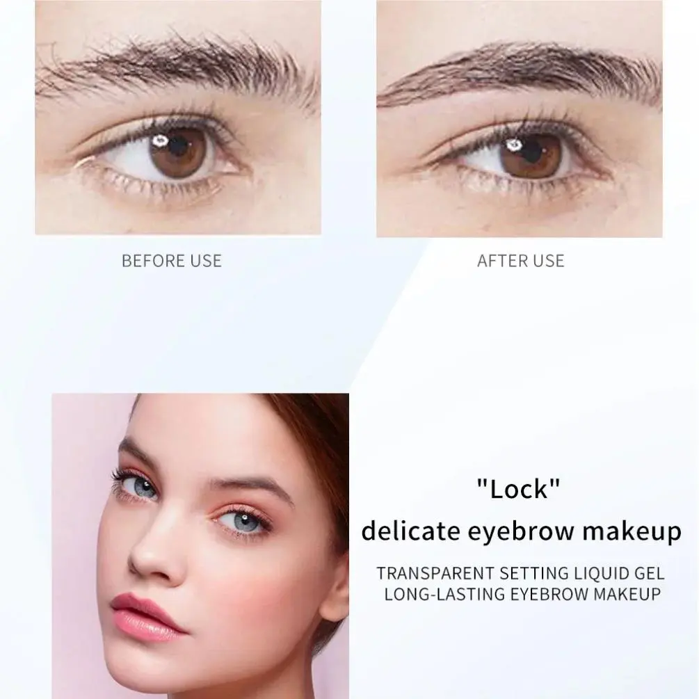 Waterproof Eyebrow Gel Transparent Long Lasting Brow Wax Cream For Styling Sculpting Makeup Natural Look Enhancer