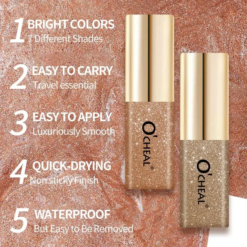 Mini Shimmer Liquid Eyeshadow Glitter Makeup Waterproof Metallic Diamond Sparkling Eye Cosmetic Long Lasting Elegant