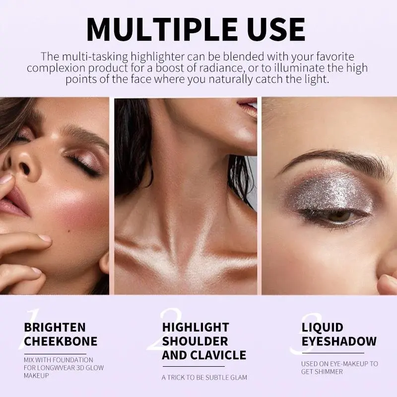 Mini Shimmer Liquid Eyeshadow Glitter Makeup Waterproof Metallic Diamond Sparkling Eye Cosmetic Long Lasting Elegant