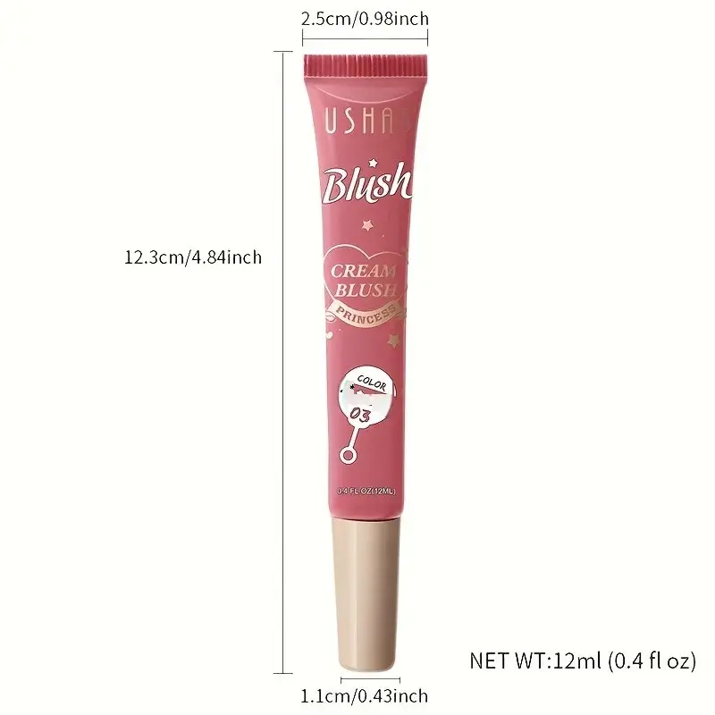 Korean Natural Liquid Blush Long Lasting Watery Texture Multi Purpose Cream Rouge For Eyes Cheeks Lips Makeup