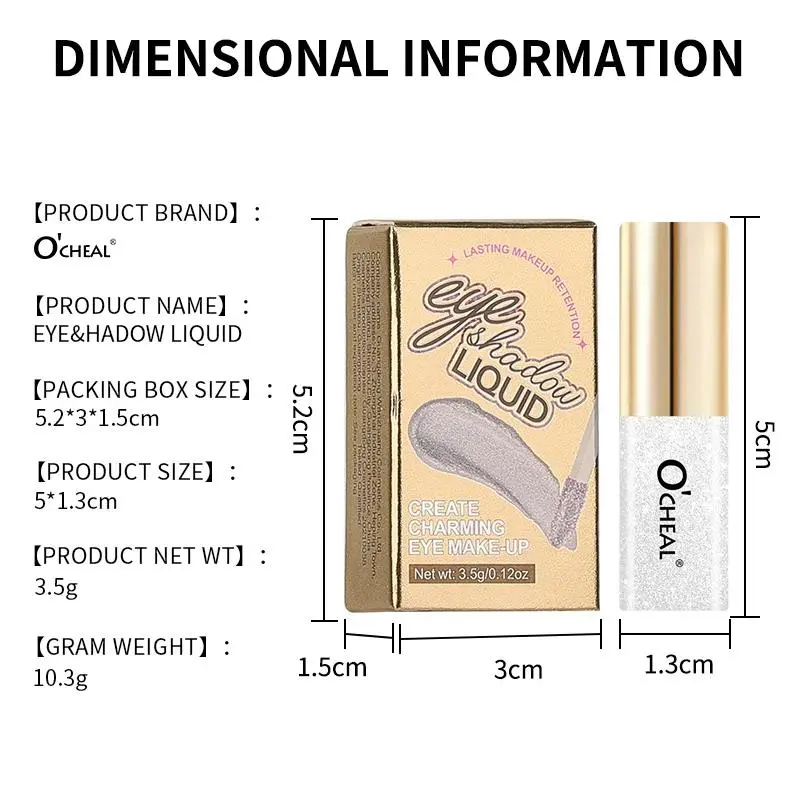 Mini Shimmer Liquid Eyeshadow Glitter Makeup Waterproof Metallic Diamond Sparkling Eye Cosmetic Long Lasting Elegant