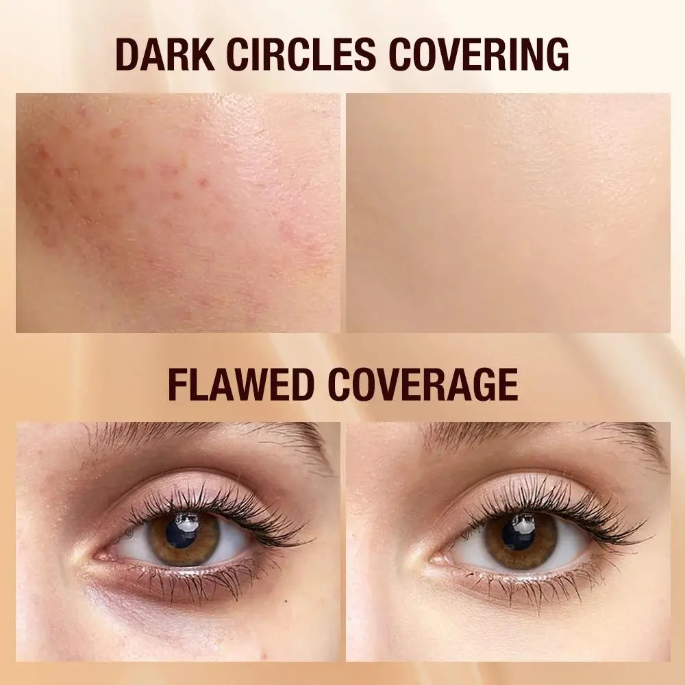 Waterproof Matte Concealer Cream Lightweight Foundation Makeup Base Full Coverage For Face And Dark Circles
