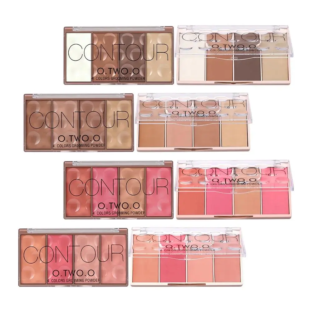 4 Color Face Contour Palette Long Lasting Bronzer Powder Makeup Highlighter Shadow Kit For Natural Grooming Cosmetics