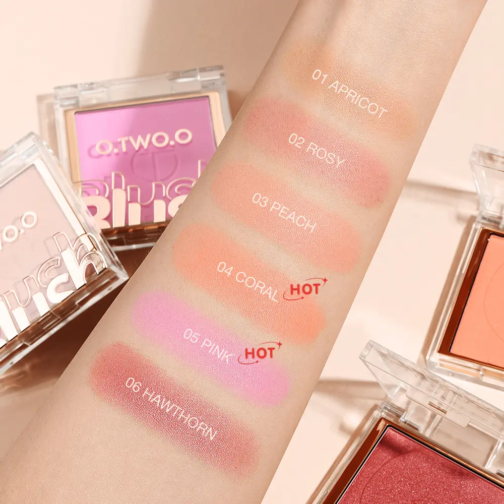 Soft Mineral Blush Palette 6 Colors Matte Long Lasting Powder Natural Cheek Contour Shadow Rouge Makeup Beauty