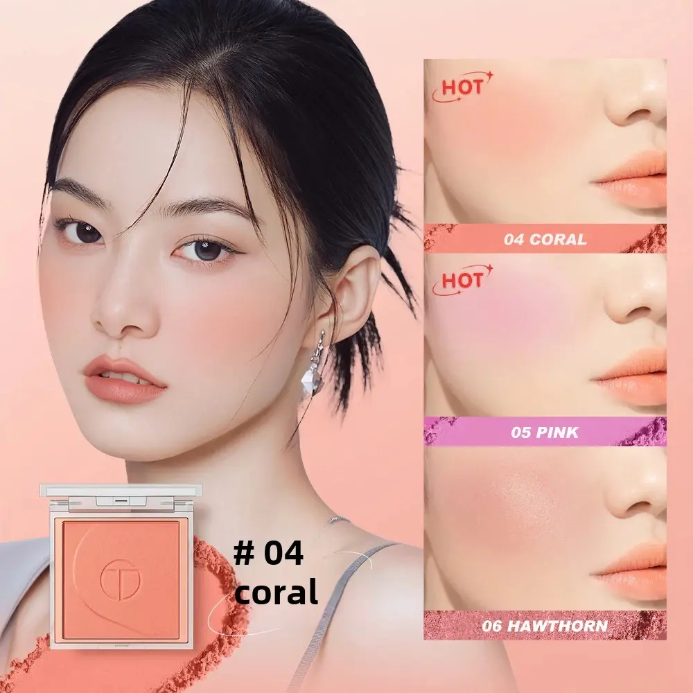 Soft Mineral Blush Palette 6 Colors Matte Long Lasting Powder Natural Cheek Contour Shadow Rouge Makeup Beauty