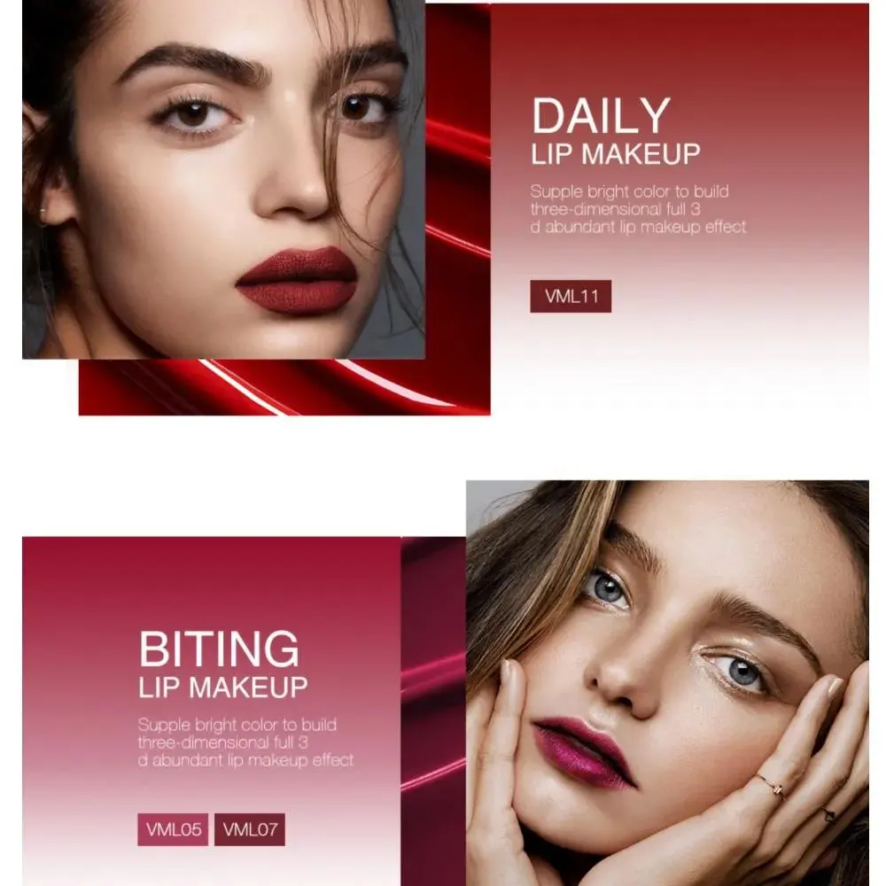 High Quality Matte Liquid Lipstick 12 Shades Velvet Finish Smudge Proof Lightweight Lip Gloss For All Day Wear