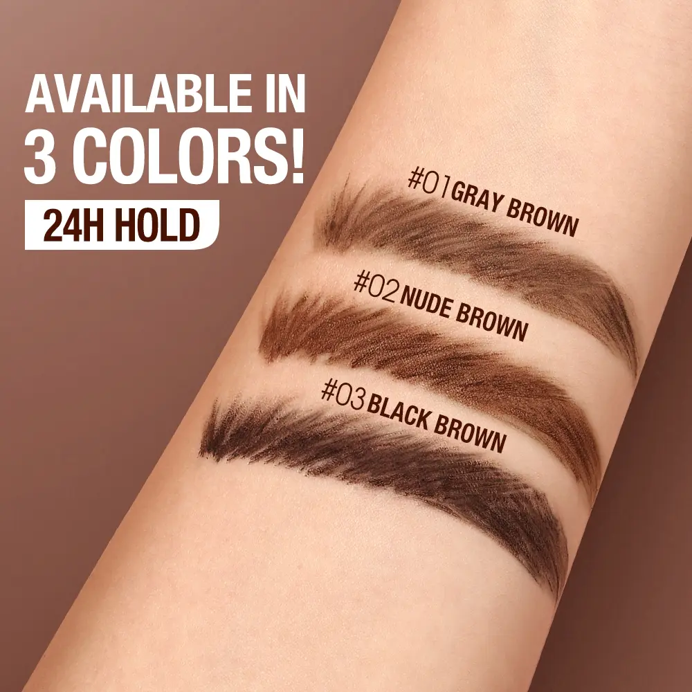 Long Lasting Eyebrow Pomade Brow Gel Wax Waterproof 2 in 1 Creamy Texture Tint Makeup Enhancer for Defined Brows