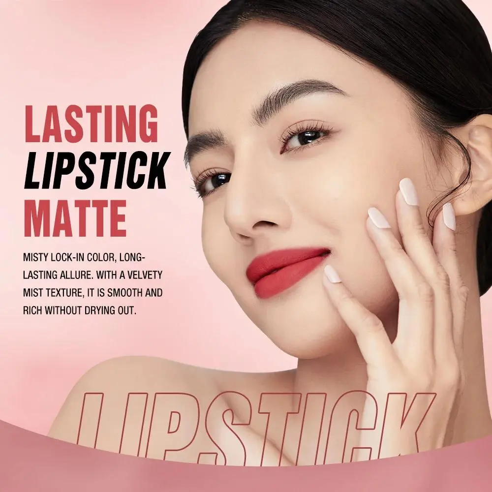 Velvet Matte Lipstick Long Lasting Waterproof Smudgeproof Highly Pigmented Lip Makeup Tint Classic Bold Color