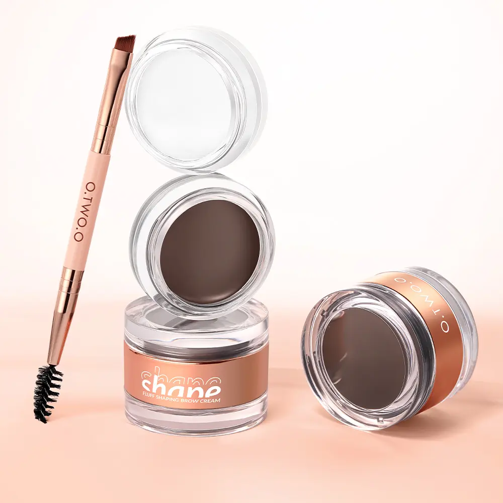 Long Lasting Eyebrow Pomade Brow Gel Wax Waterproof 2 in 1 Creamy Texture Tint Makeup Enhancer for Defined Brows
