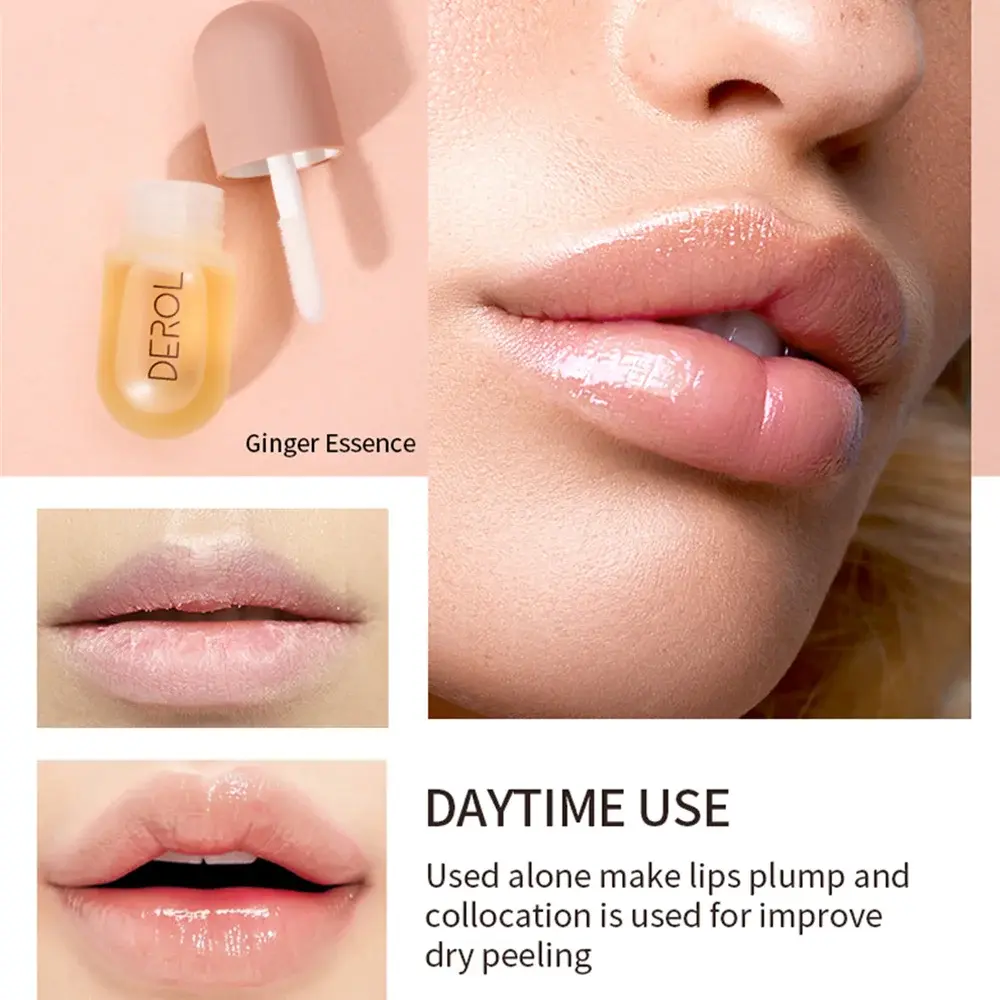 Day Night Ginger Mint Lip Plumping Liquid Plump and Increase Nourishing and Moisturizing Lip Set Box Lip Plumping Enhancer