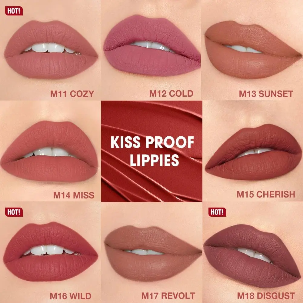 Velvet Matte Lipstick Long Lasting Waterproof Smudgeproof Highly Pigmented Lip Makeup Tint Classic Bold Color