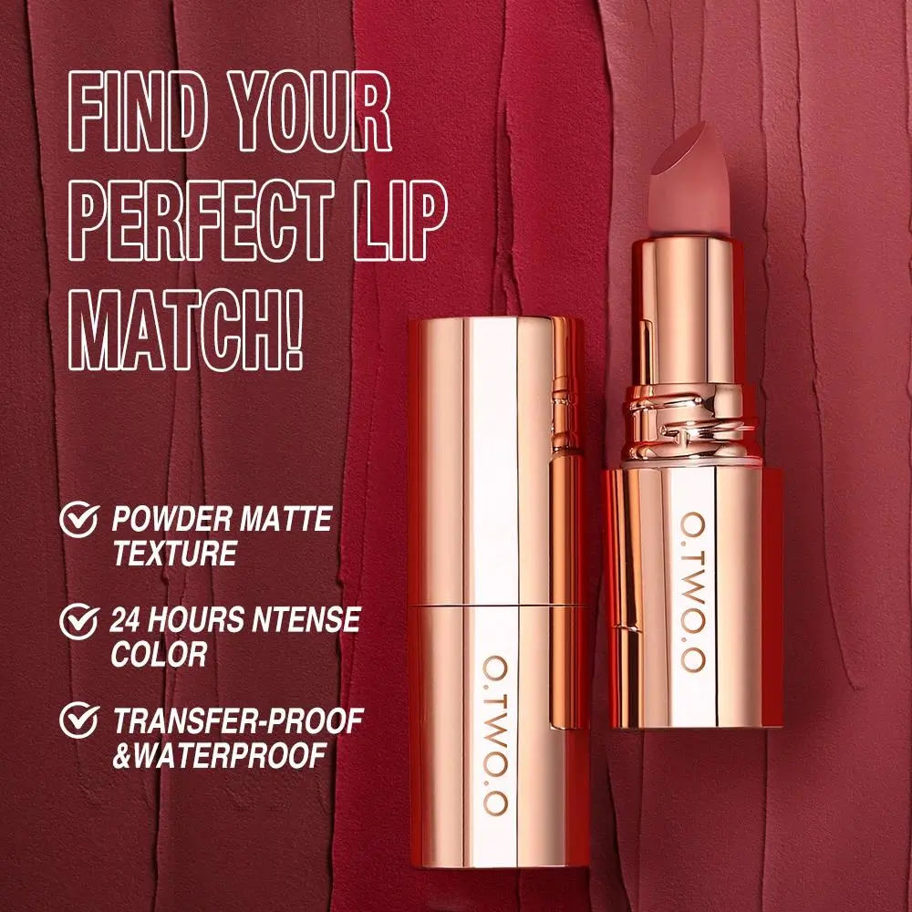 Velvet Matte Lipstick Long Lasting Waterproof Smudgeproof Highly Pigmented Lip Makeup Tint Classic Bold Color