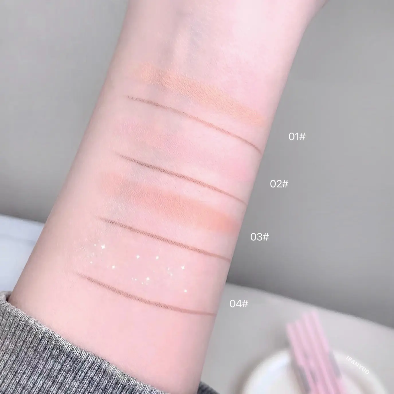 2 In 1 Curved Gel Eyeliner Lying Silkworm Shadow Line With Sponge Brightening Paste Matte Shimmer Silky Smooth Eye Liner Pencil