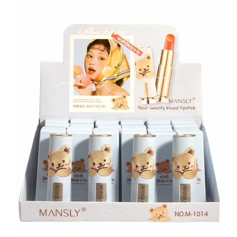 Sweet Milk Bear Velvet Matte Embroidery Lipstick Smooth Long Lasting Easy to Wear Waterproof Moisturizing Lip Makeup Cosmetics