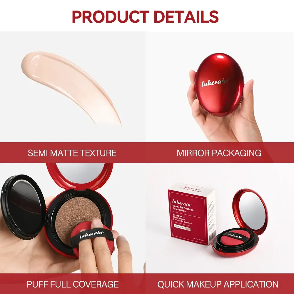SPF40 Sunscreen Cushion Foundation All Skin Colors Brightening Contouring Foundation Cream Long-lasting Makeup Base Concealer
