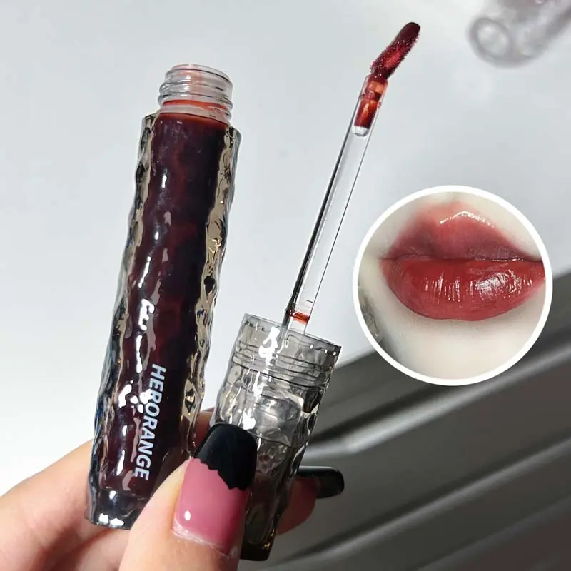 Glacier Mirror Water Lip Glaze Transparent Glass Lip Oil Waterproof Liquid Lipstick Nude Red Rose Clear Tint Lip Gloss Makeup