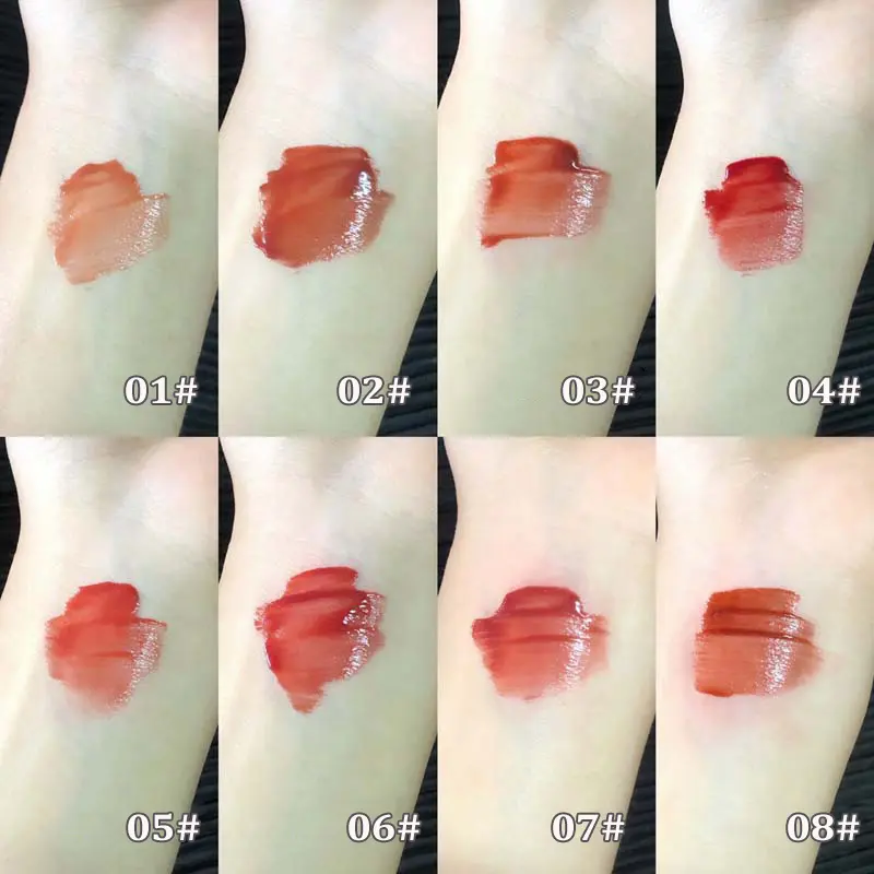Glacier Mirror Water Lip Glaze Transparent Glass Lip Oil Waterproof Liquid Lipstick Nude Red Rose Clear Tint Lip Gloss Makeup