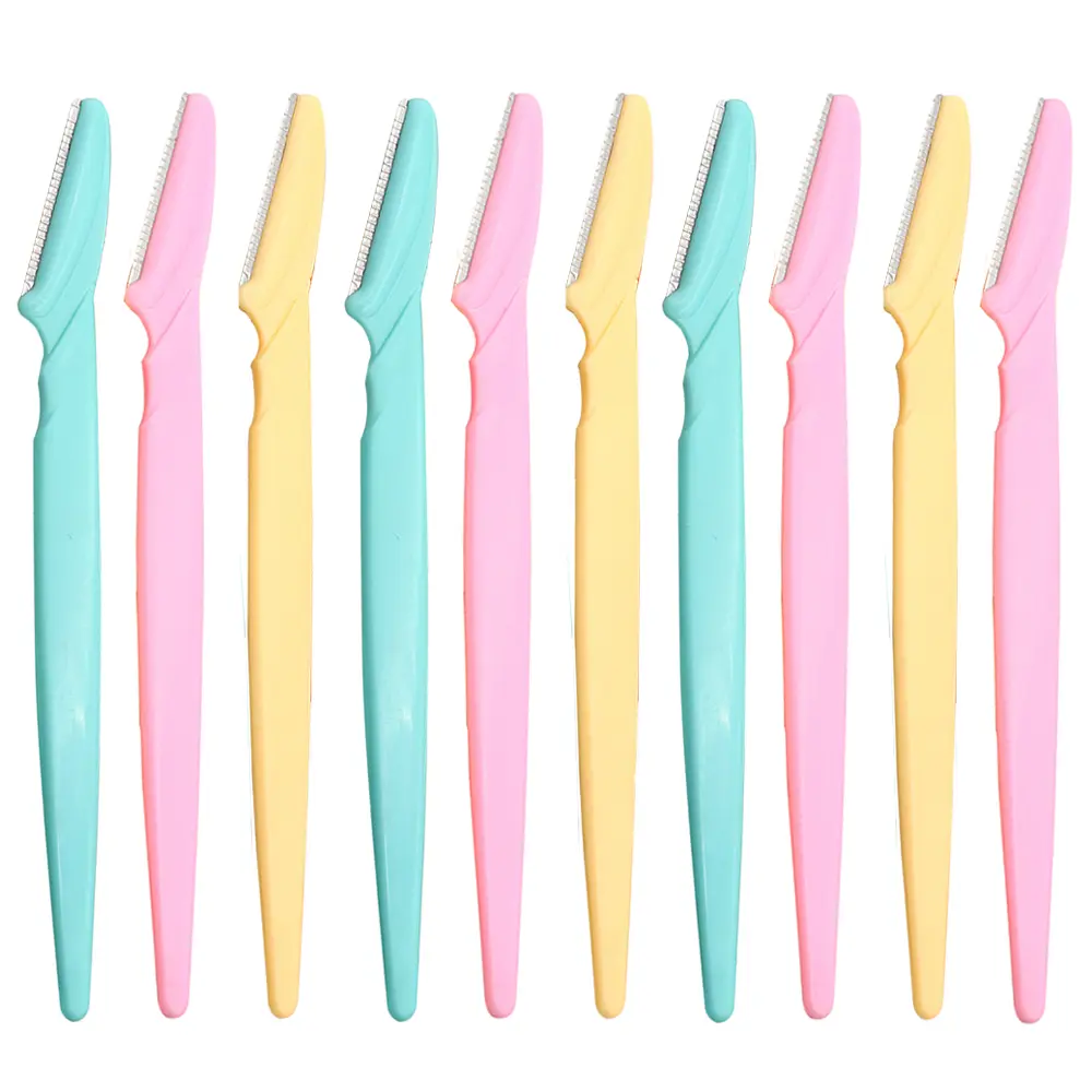 10 Pcs Small Professional Trimmer Safe Blade Shaping Knife Eyebrow Blades Face Hair Removal Scraper Shaver Makeup Beauty Tools
