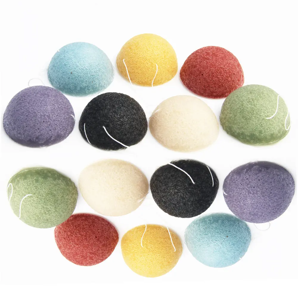 4pcs Exfoliator Cleanse Konjac Sponge Natural Konjac Konnyaku Puff Face Wash Cleaning Sponge Esponja Maquiagem Makeup Konjac