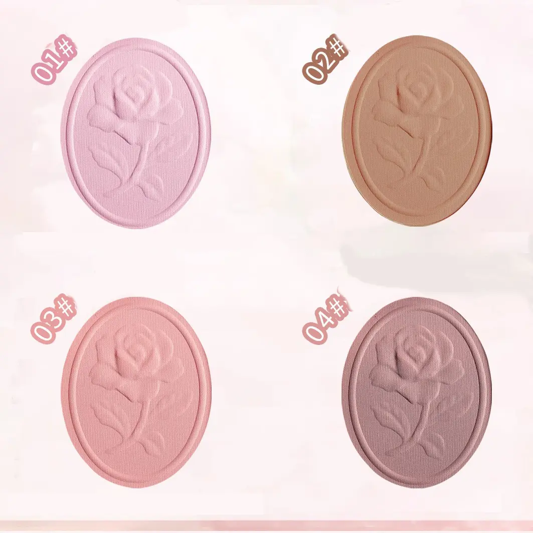 Enamel Powder Blush Palette Nude Peach Plum Makeup Natural Matte Embossed Blusher Low Saturation Expansion Eyeshadow Rouge Tint