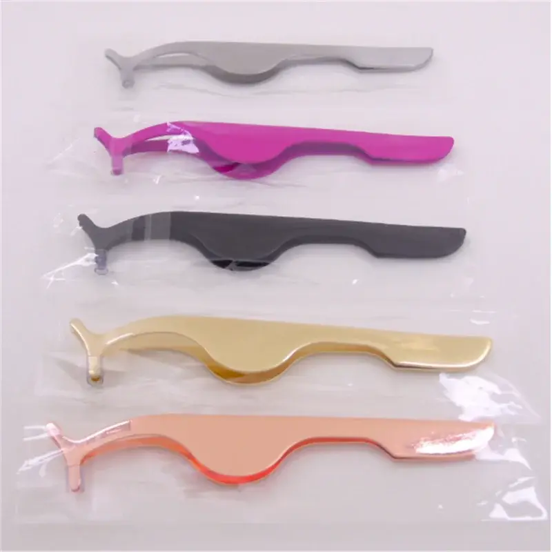 1 Pc False Eyelashes Tweezer Fake Eye Lash Applicator Makeup Tools Auxiliary Curler Mink Eyelashes Professional Tweezer Tools