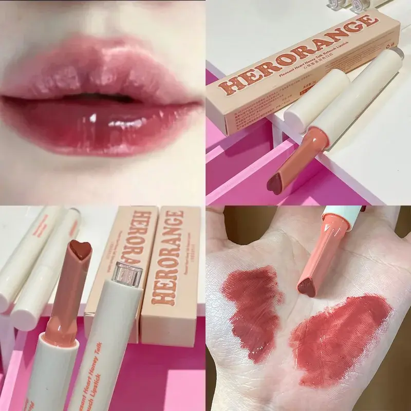 Frozen Tea Mirror Lip Glaze Hydrating Solid Lip Gloss Glass Jelly Rose Lip Tint Balm Multi Color Moisturizing Lipstick Pen
