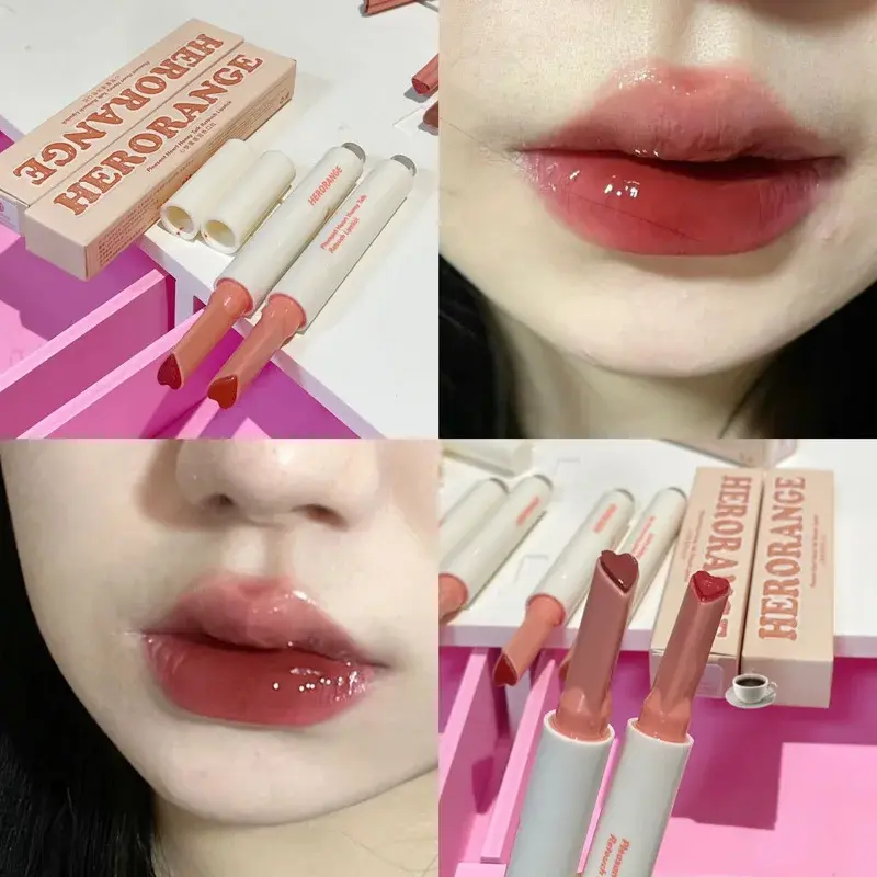 Frozen Tea Mirror Lip Glaze Hydrating Solid Lip Gloss Glass Jelly Rose Lip Tint Balm Multi Color Moisturizing Lipstick Pen
