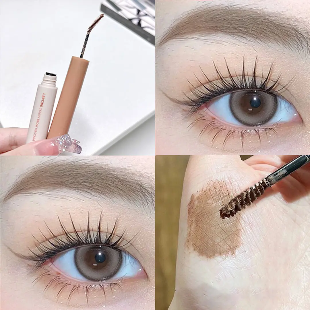 Eyebrow Dye Waterproof Coffee Brown Color Eyebrow Gel Paint Eyebrow Tint Slim Mascara Makeup Tool Styling Brow Enhancer Cream