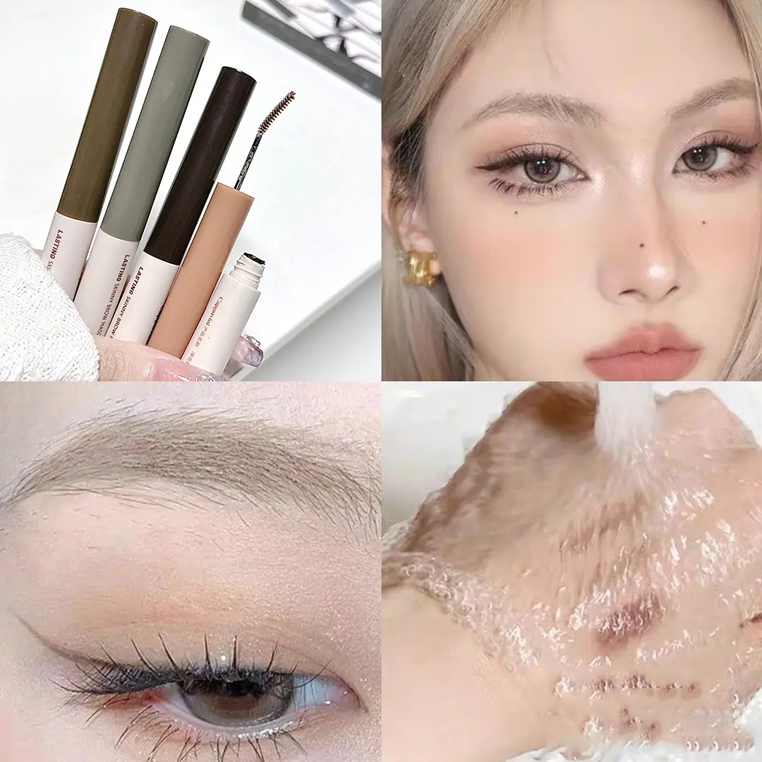 Eyebrow Dye Waterproof Coffee Brown Color Eyebrow Gel Paint Eyebrow Tint Slim Mascara Makeup Tool Styling Brow Enhancer Cream