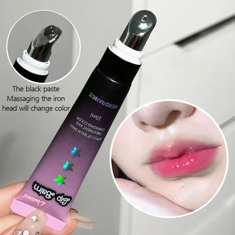 Jelly Color Changing Lipstick Gel Moisturizing Pink Color Temperature Changing Mirror Clear Lip Gloss Tint Non-sticky Lip Balm