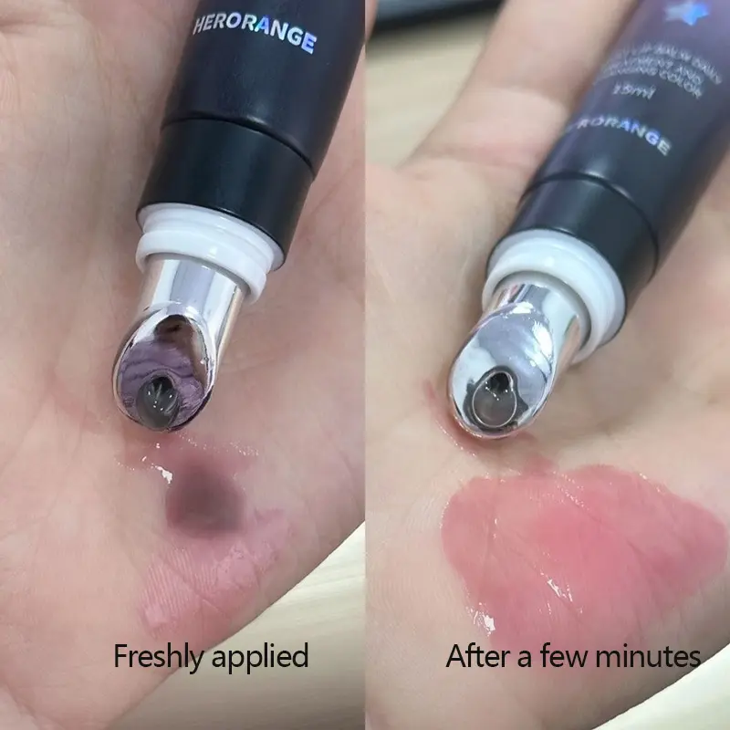 Jelly Color Changing Lipstick Gel Moisturizing Pink Color Temperature Changing Mirror Clear Lip Gloss Tint Non-sticky Lip Balm