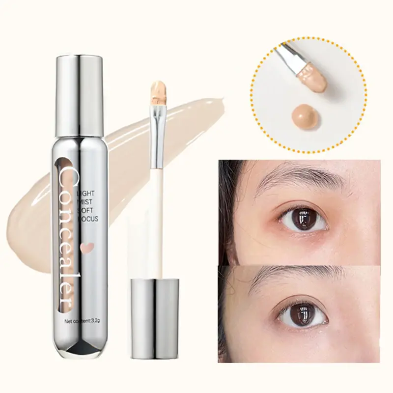 Lightweight Concealer Pen Makeup Shadow Contouring Cream Cover Dark Circle Acne Liquid Corrector Contour Stick With Brush