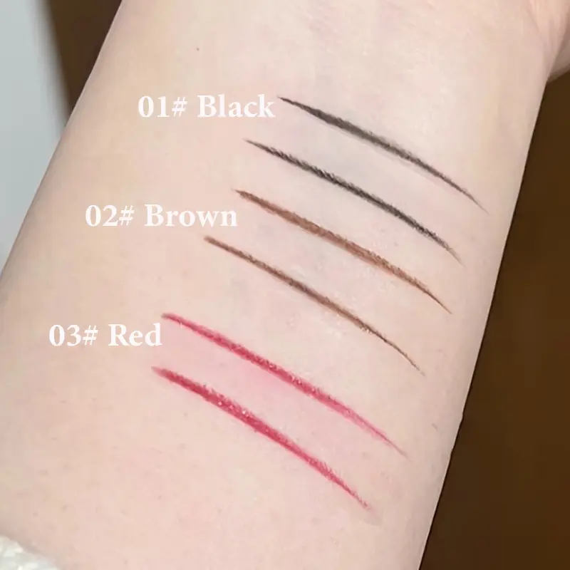 Creamy Soft Texture Eyeliner Gel Smooth Matte Black Brown Red Lying Silkworm Eyebrow Non-clumping Waterproof Eye Makeup Cosmetic