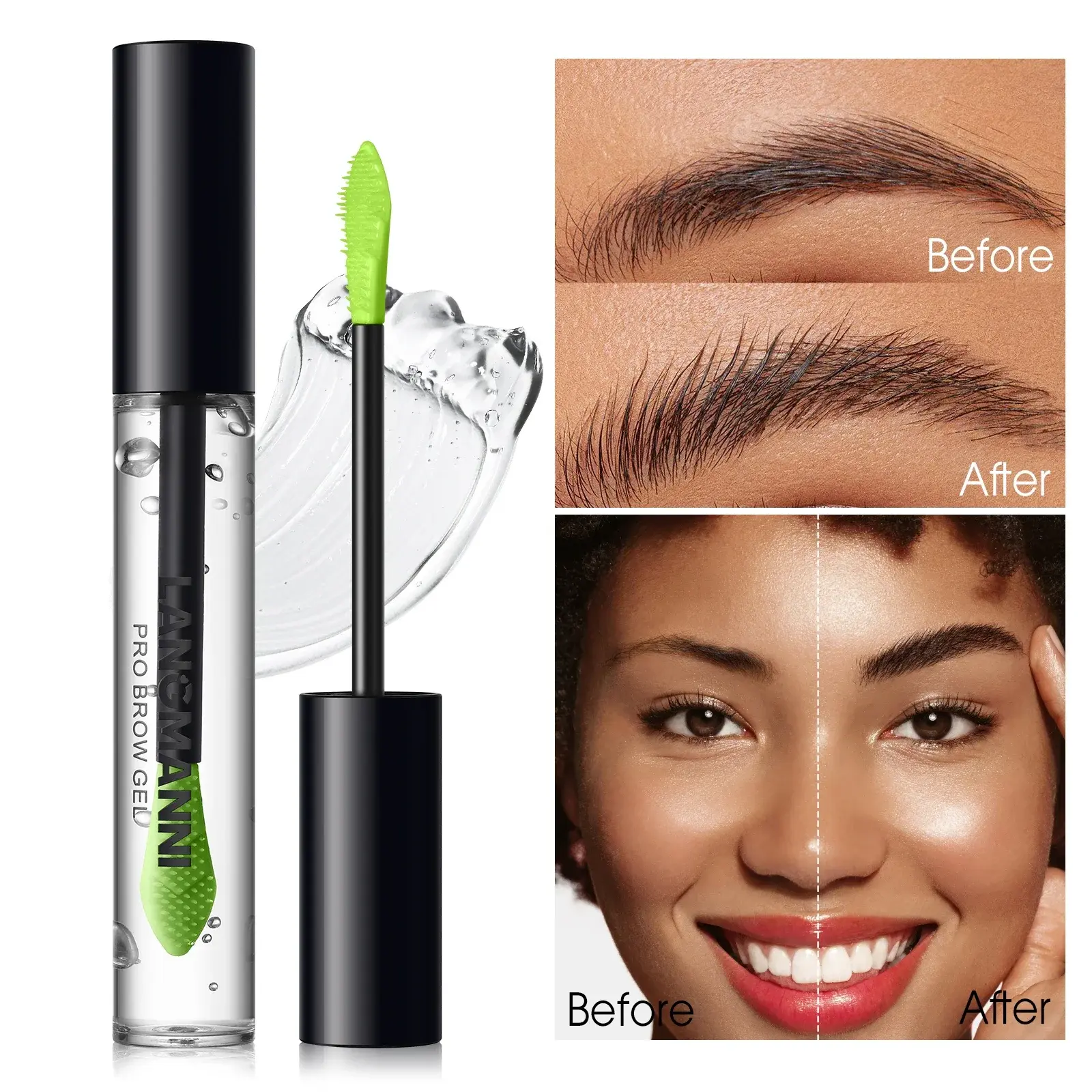 3D Shaping Clear Root Wild Eyebrows Gel Transparent Styling Fixing Brow 16 Hour Hold Waterproof Quick-dry Brow Lifting Makeup