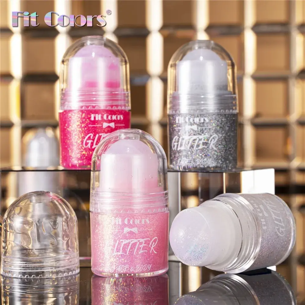 Rolling Sequins Glitter Gel Face Body Painting Shine Liquid Green White Pearl Gloss Eye Shadow Brighten Stage Makeup Decoration