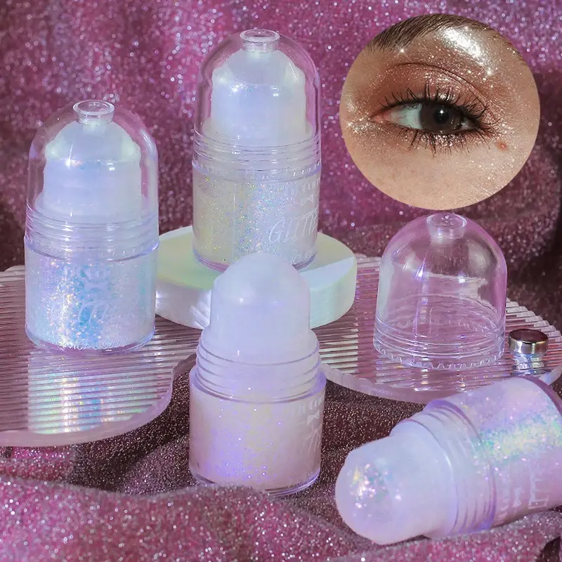 Rolling Sequins Glitter Gel Face Body Painting Shine Liquid Green White Pearl Gloss Eye Shadow Brighten Stage Makeup Decoration