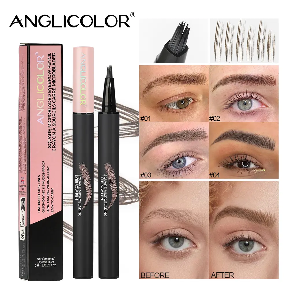 Velvet Wild Eyebrow Pencil Square Angled Brush Multifunction 3D Brow Dye Cream Hairline Anti-smudge Waterproof Eyebrow Tint Pen
