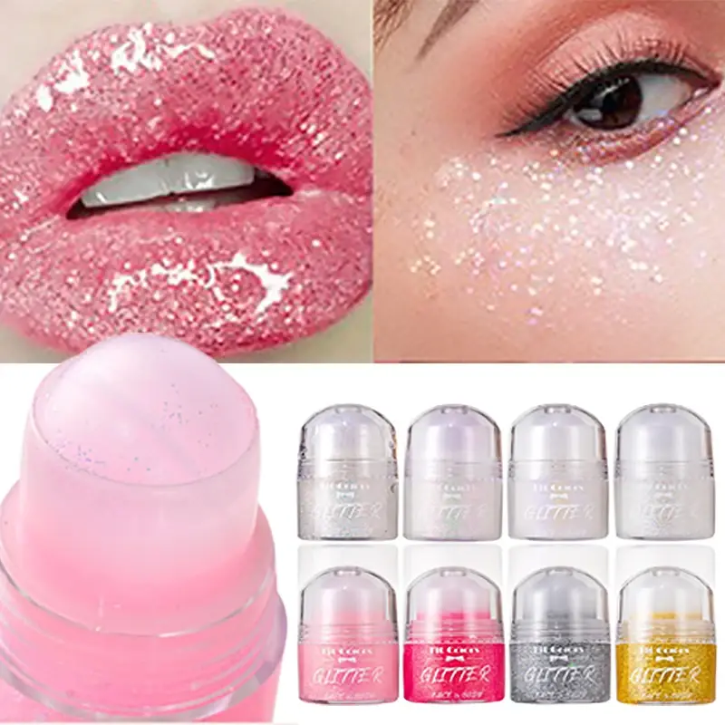 Rolling Sequins Glitter Gel Face Body Painting Shine Liquid Green White Pearl Gloss Eye Shadow Brighten Stage Makeup Decoration