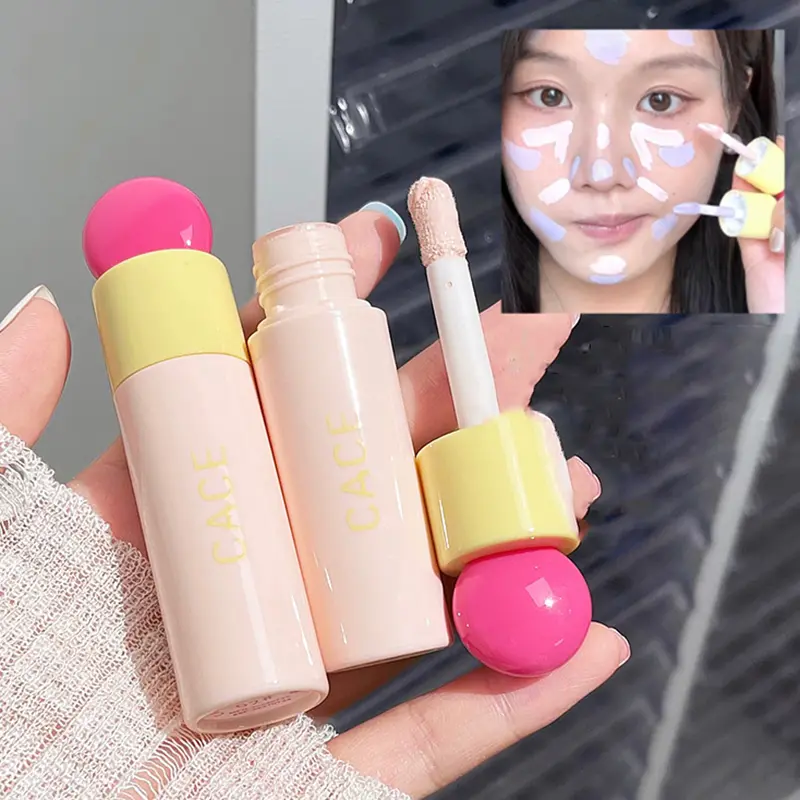 Expansion Highlight Concealer Stick Milk Purple High Gloss Brighten Facial Concealer Tear Grooves Law Lines Base Makeup Primer