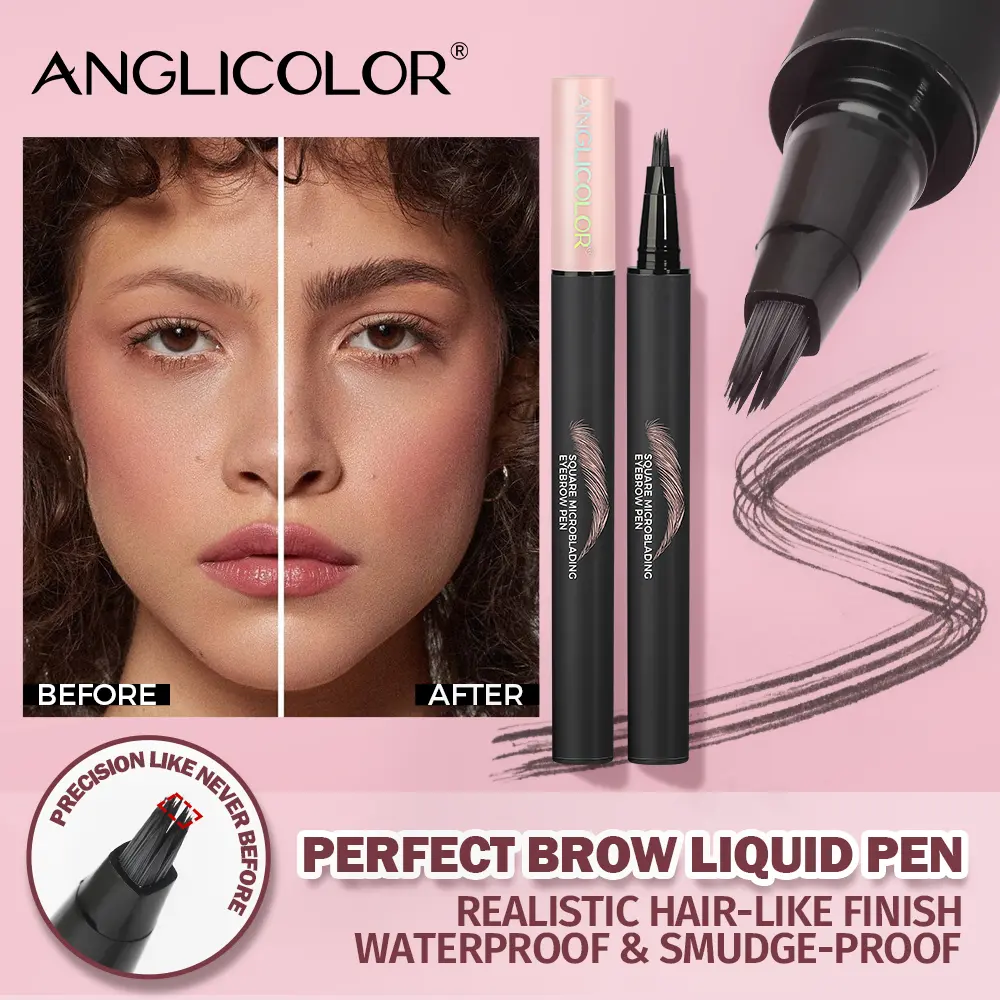 Velvet Wild Eyebrow Pencil Square Angled Brush Multifunction 3D Brow Dye Cream Hairline Anti-smudge Waterproof Eyebrow Tint Pen