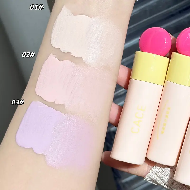 Expansion Highlight Concealer Stick Milk Purple High Gloss Brighten Facial Concealer Tear Grooves Law Lines Base Makeup Primer