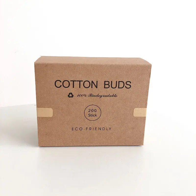 100/200pc Double Head Cotton Swab Bamboo Cotton Swab Wood Sticks Disposable Buds Cotton For Beauty Makeup Nose Ears Cleaning