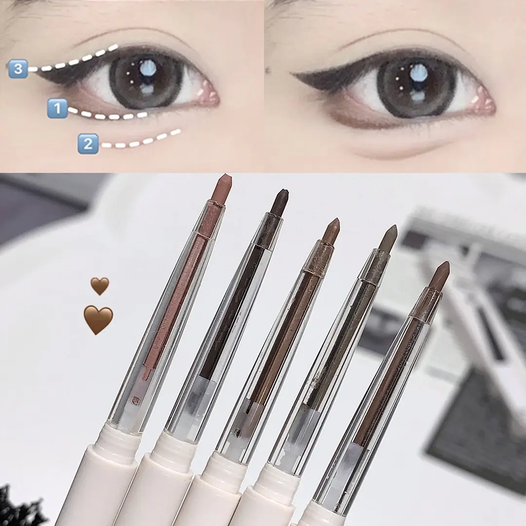 Matte Lying silkworm Eyeliner Gel Pen Waterproof Not Blooming Quick Drying Eye Liner Pencil Red Brown Eye Shadow Pen Makeup