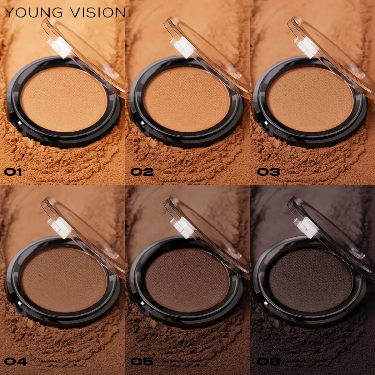 Silky Matte Bronzer Setting Makeup Contour Powder Long lasting 3D Face Shaping Concealer Deep Contouring Nose Shadow Palette