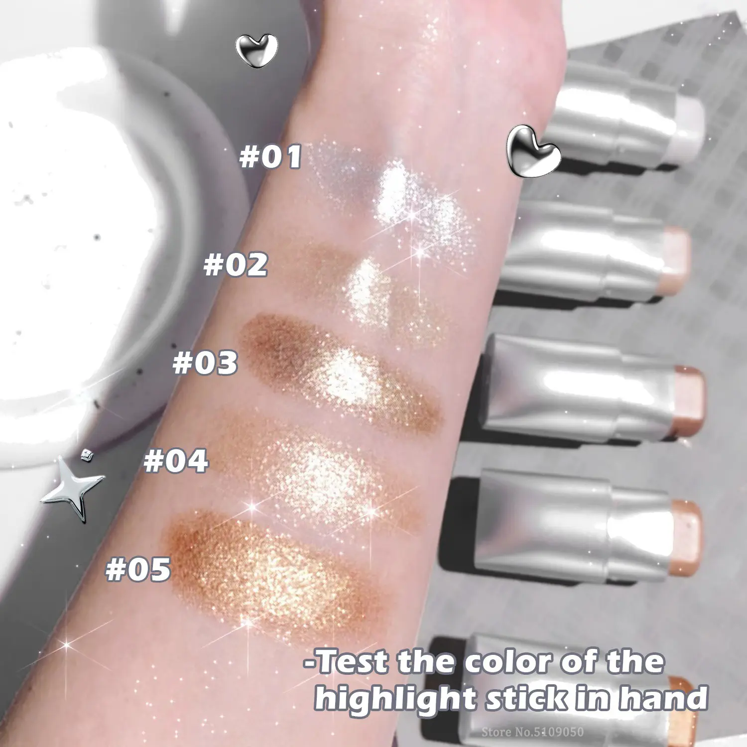 Gilt Highlight Shadow Stick Makeup Glitter Highlighter Contour Shimmer Bronzer Shading Natural Stereoscopic FaceBody Illuminator
