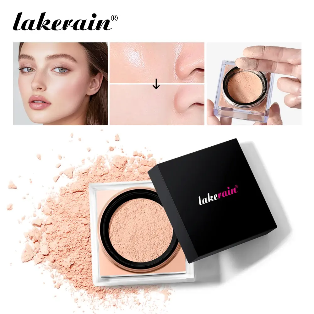 Smooth Matte Loose Baking & Setting Powder Natural Concealer Long-lasting Oil Control Rose Brightening Skin Tone Makeup Powder