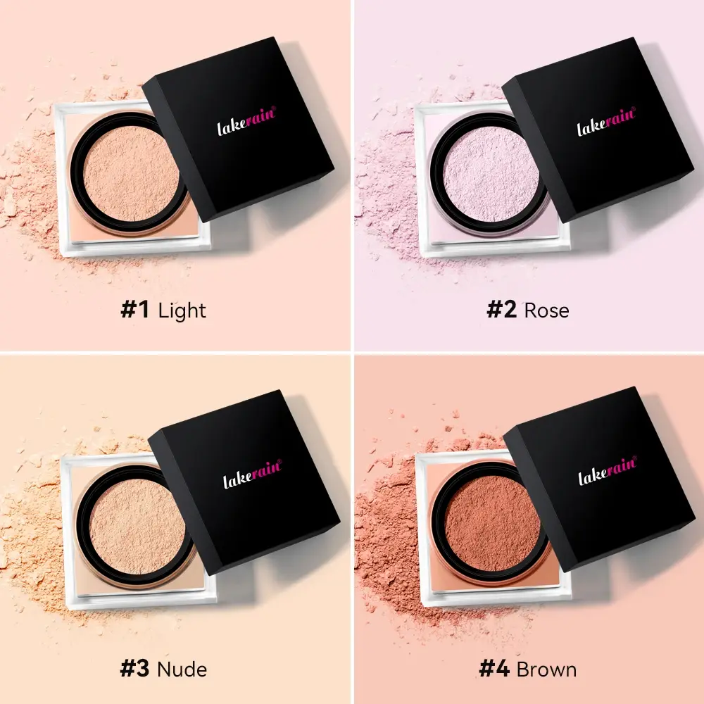 Smooth Matte Loose Baking & Setting Powder Natural Concealer Long-lasting Oil Control Rose Brightening Skin Tone Makeup Powder