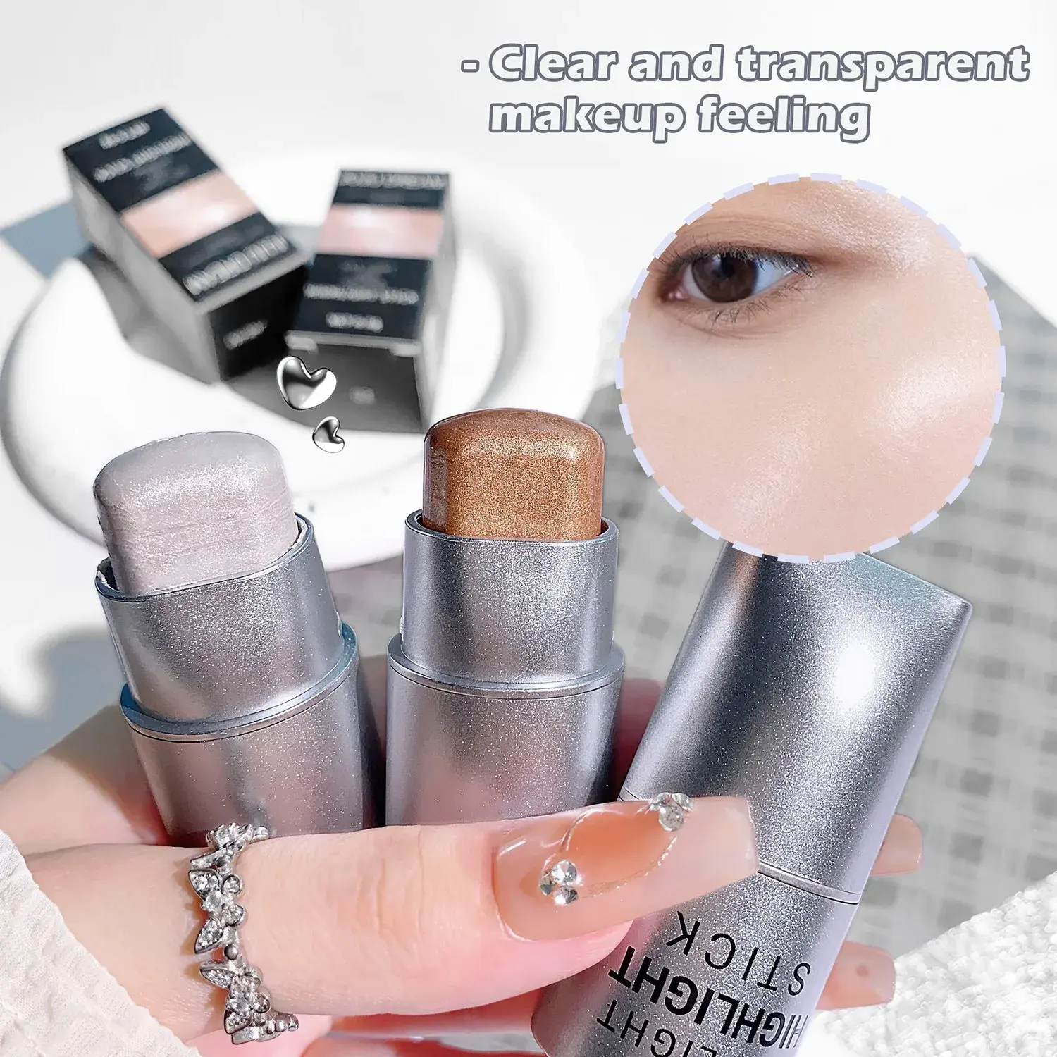 Gilt Highlight Shadow Stick Makeup Glitter Highlighter Contour Shimmer Bronzer Shading Natural Stereoscopic FaceBody Illuminator